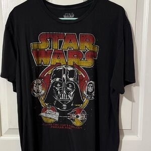Star Wars Black Tee with Red and Yellow Design